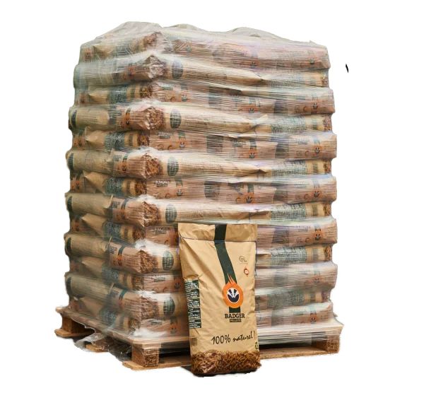 Pellets Badger 6 mm ENplus A1 DINplus de resinosas premium