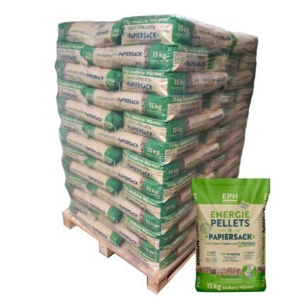 Pellets Eco ENplus A1 – 4,5 kWh – cinzas 0,7 % – sacos de 15 kg