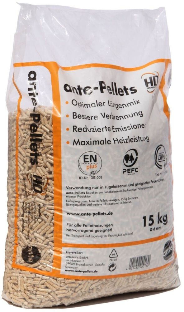 Pellets HD+ Energy Wood 6 mm – 975 kg – neutros em CO2