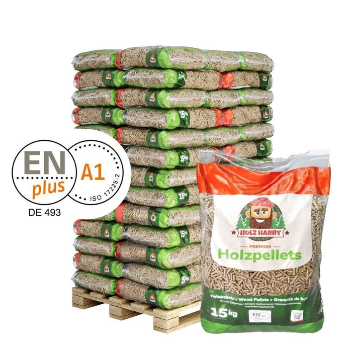 Pellets Holz Harry Premium ENplus A1 – 975 kg – sem aditivos