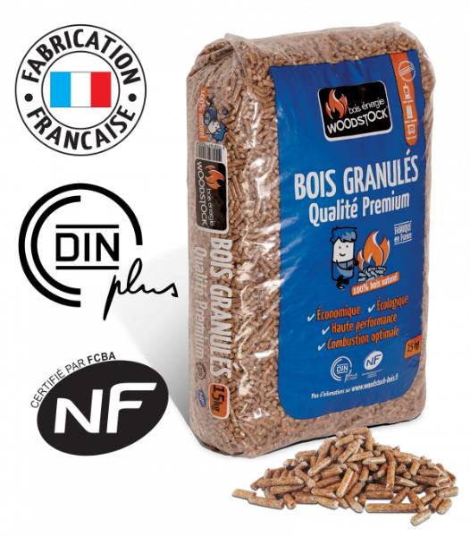 Pellets Woodstock – palete de 72 sacos de 15 kg