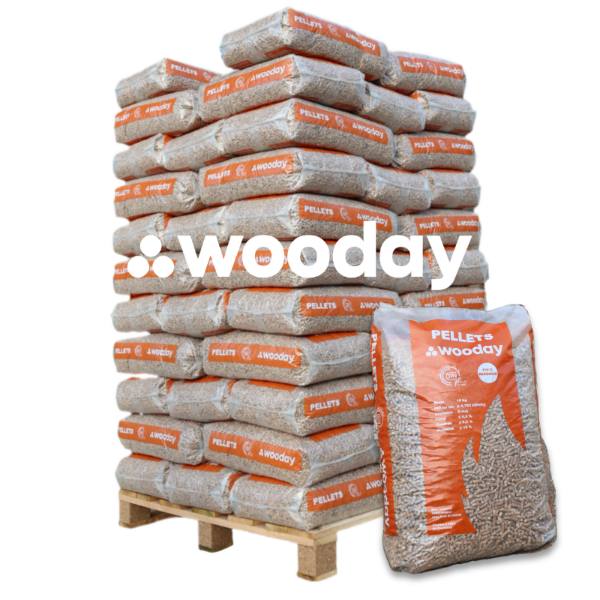 Pellets Wooday – palete de 65 sacos de 15 kg