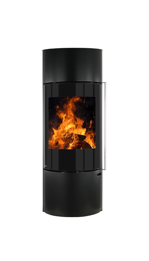 Salamandra a lenha Ember F-11 VG porta totalmente em vidro