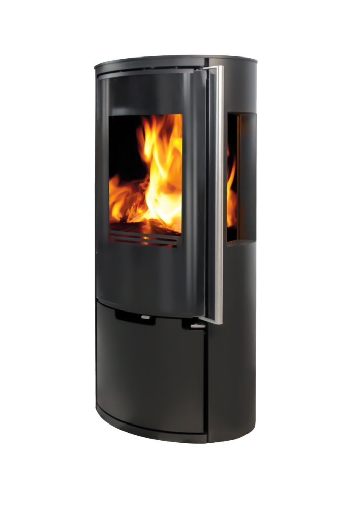 Salamandra a lenha Ember E-15 VG três faces envidraçadas