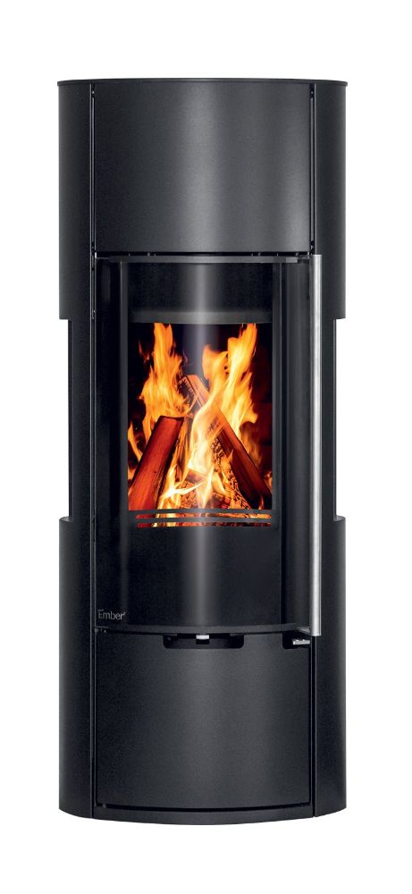 Salamandra a lenha Ember E-15 XL VG três faces envidraçadas