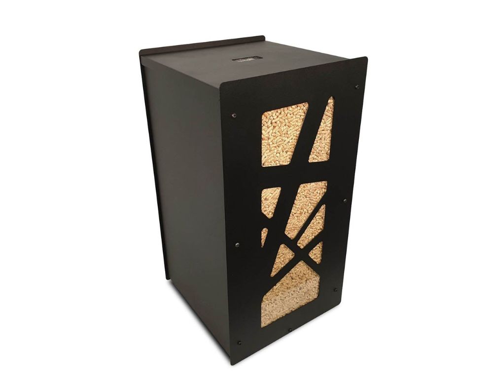 Caixa para pellets Granulebox Archi – preta – 55 kg