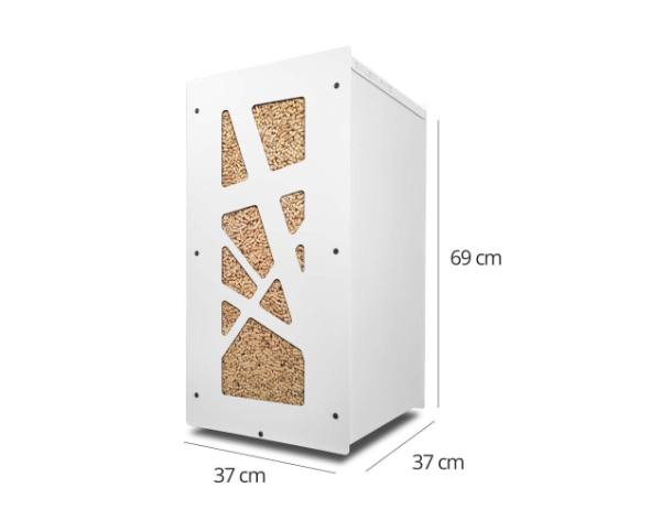 Caixa para pellets Granulebox Archi – branca – 55 kg