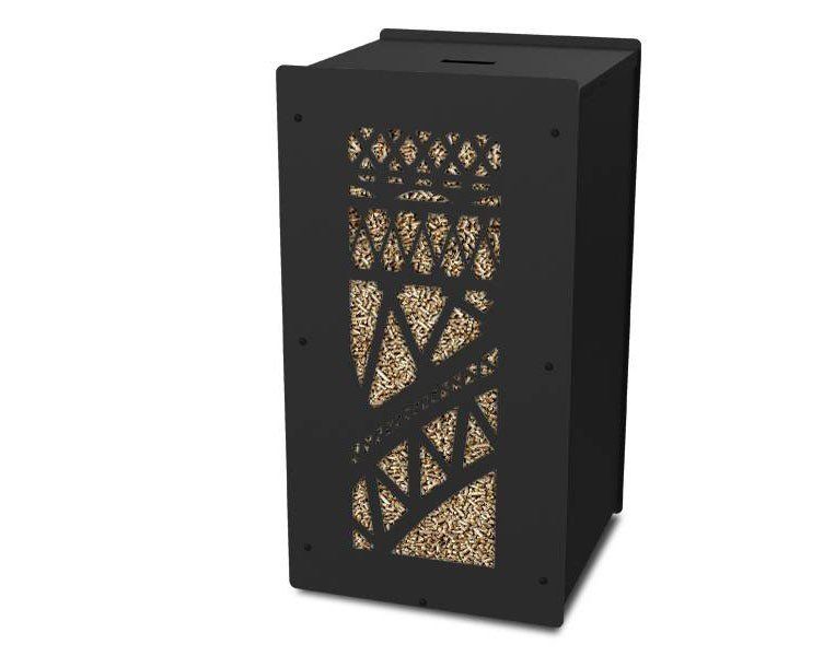 Caixa para pellets Granulebox Bridge – preta – 55 kg – modelo exclusivo