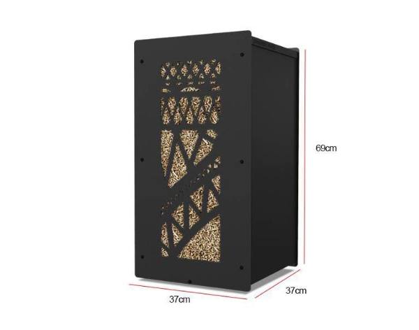 Caixa para pellets Granulebox Bridge – preta – 55 kg – modelo exclusivo
