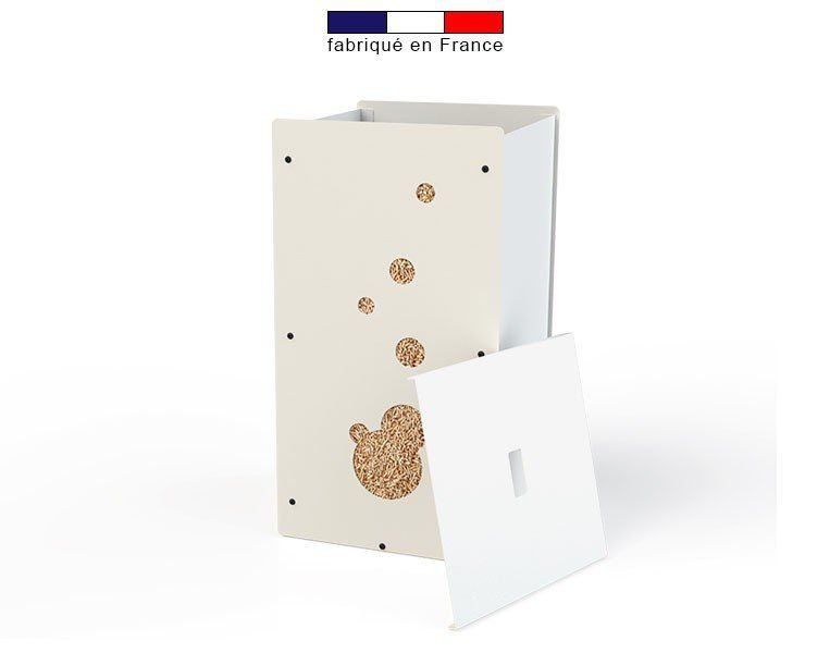 Caixa para pellets Granulebox Bulle – branca – 55 kg
