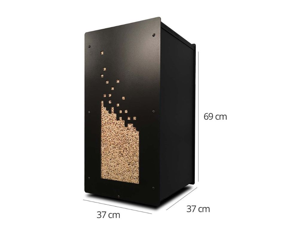 Caixa para pellets Granulebox Numérik – preta – 55 kg