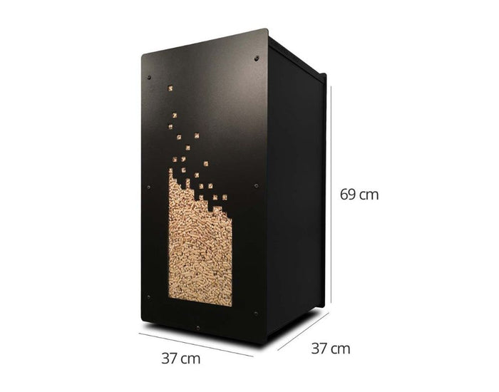 Caixa para pellets Granulebox Numérik – preta – 55 kg