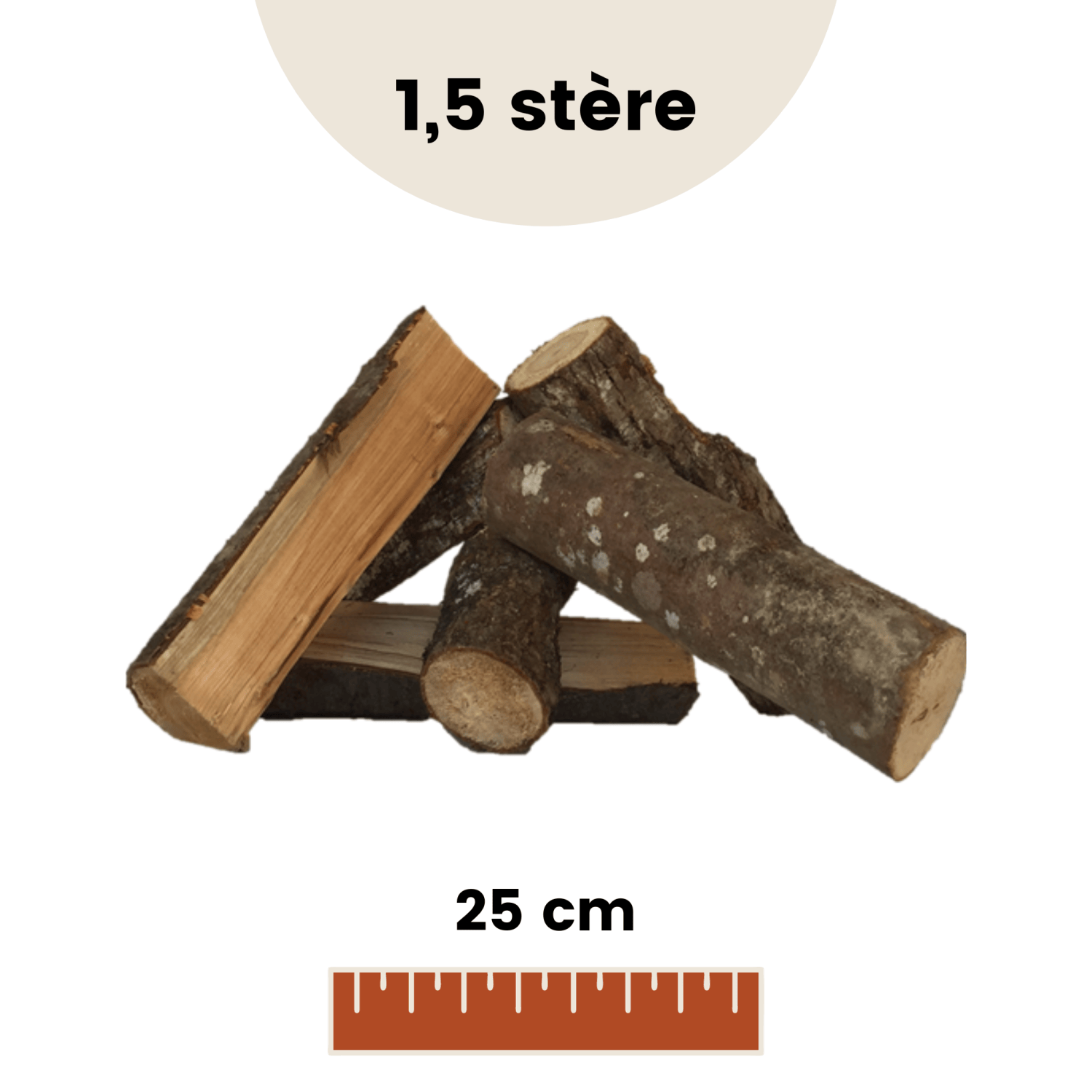 Mistura de madeiras duras estere (st) - 25cm - a granel
