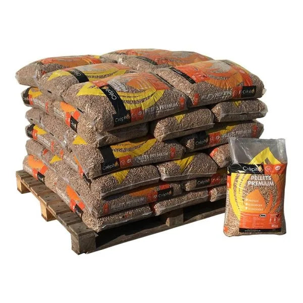 Pellets de resinosas - meia palete de 36 sacos