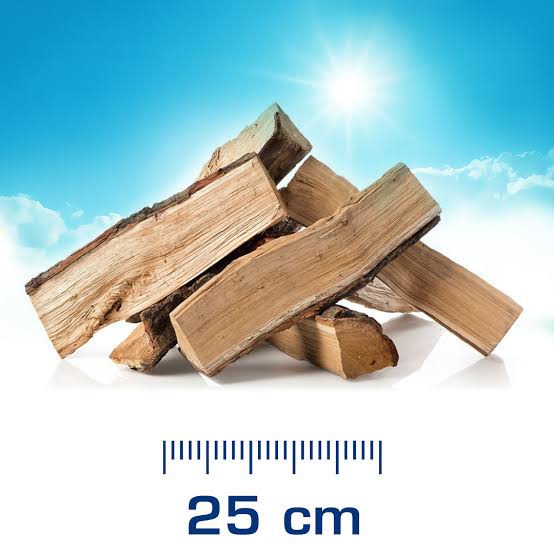 Mistura de madeiras duras m³ aparente a granel (SRM) - 25cm - embalagem em saco de rede autoportante