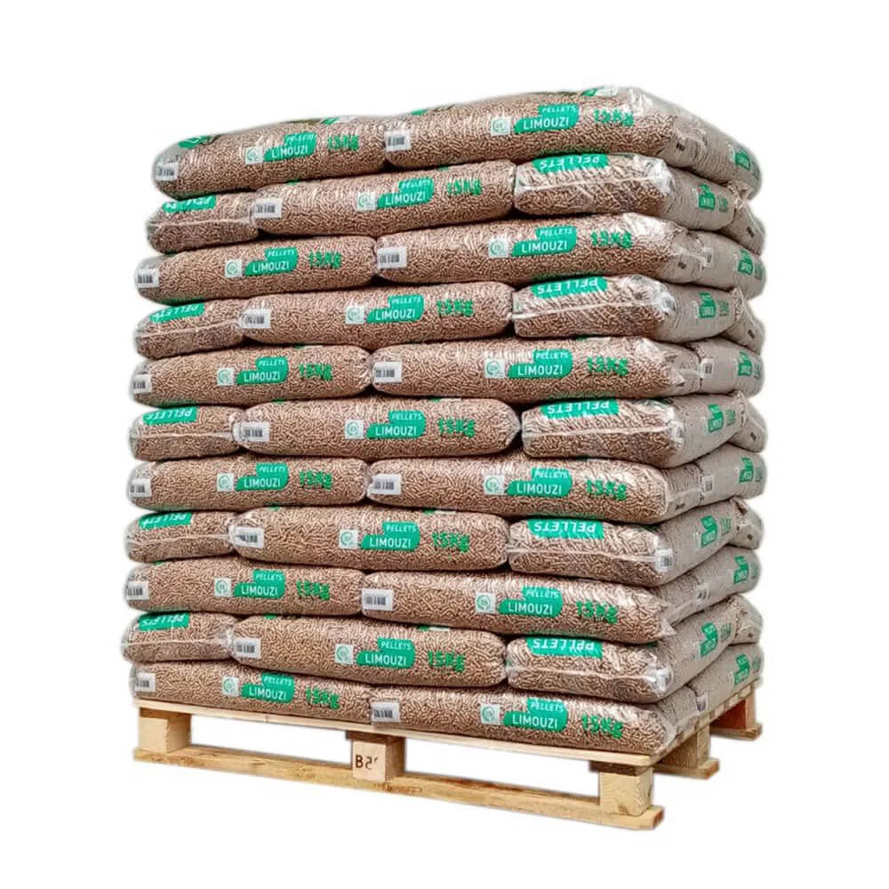 LIMOUZI pellets de madeira - palete de 66 sacos de 15 kg
