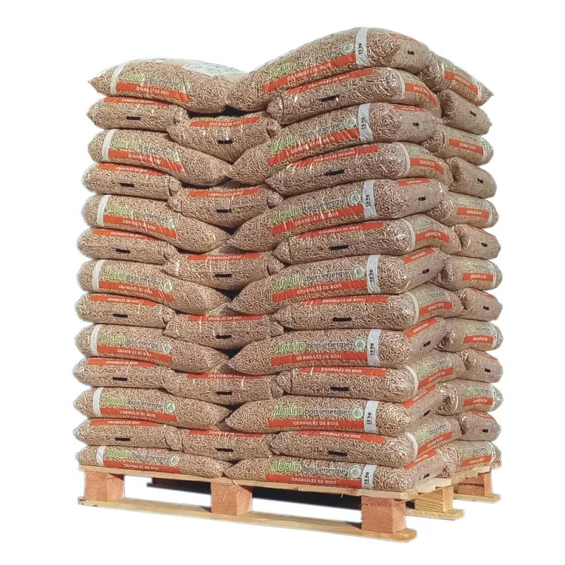 Pellets MOULIN BOIS ENERGIE - palete de 65 sacos de 15 kg