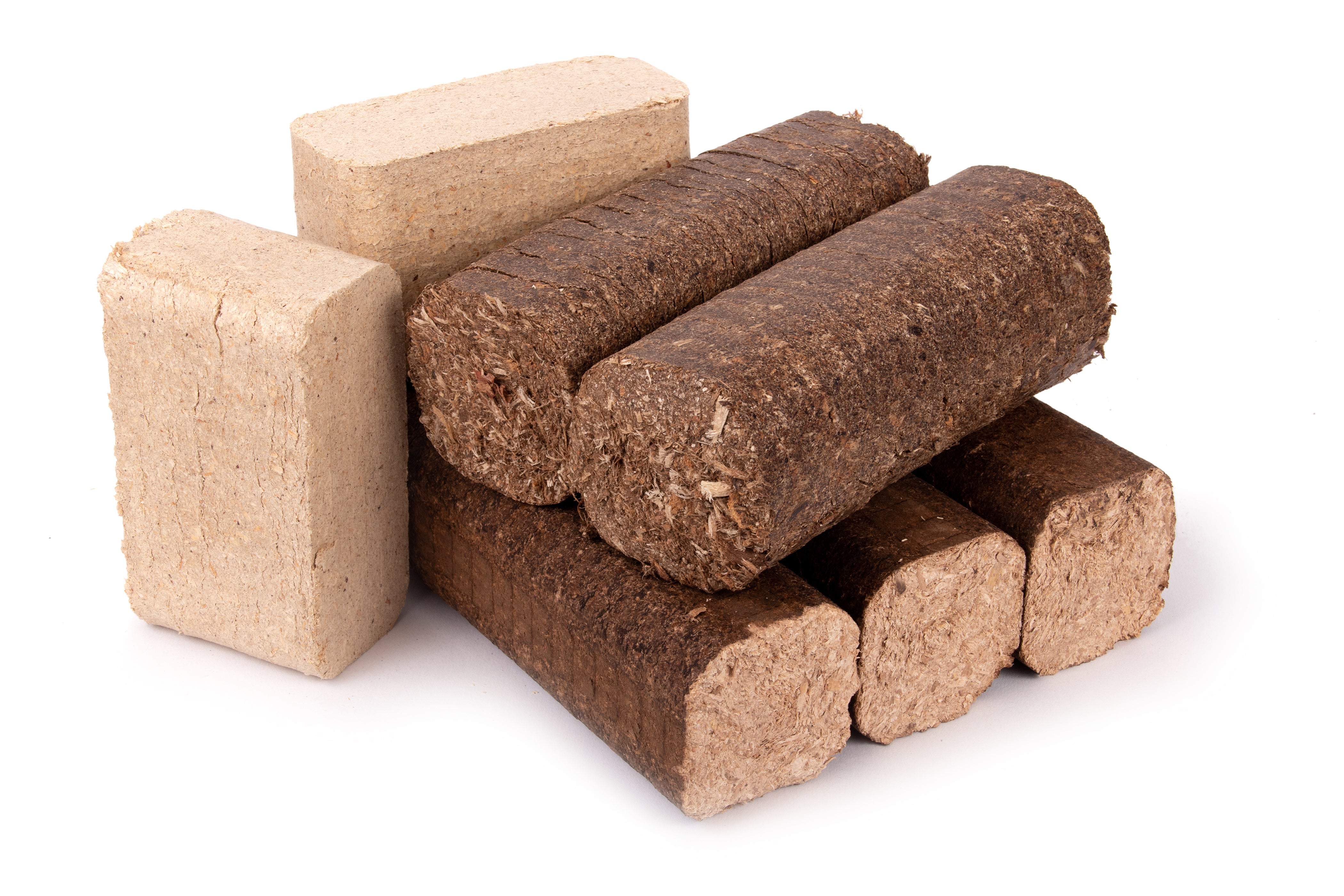 Bûchettes de sciure de bois compressée