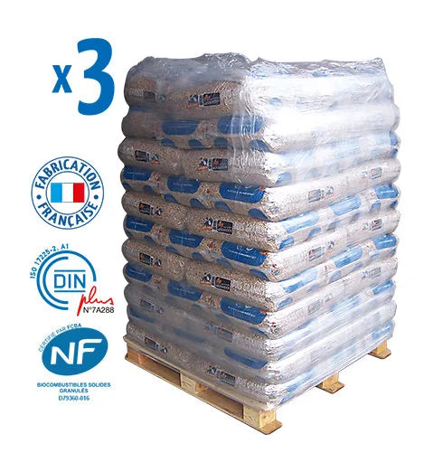 Pellets WOODSTOCK - 3 paletes (198 sacos de 15 kg)
